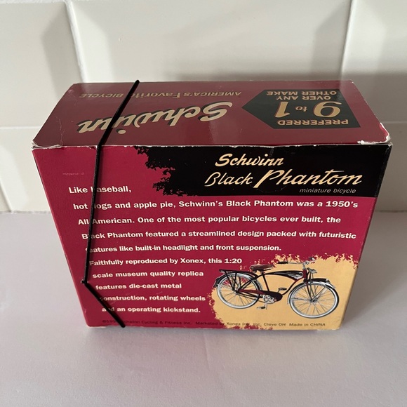 Schwinn Black Phantom Miniature Bicycle - Picture 2 of 6